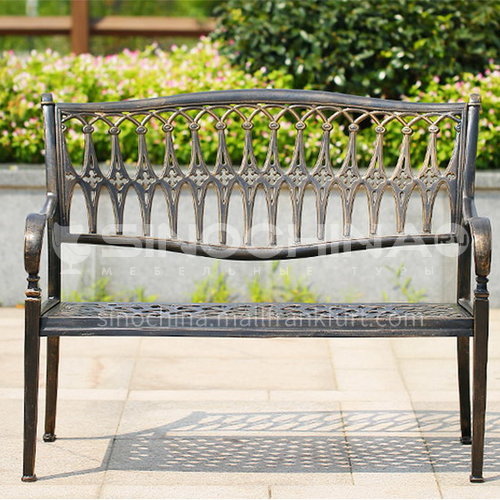 JOZL- new outdoor double chair, bronze color, durable, waterproof, beautiful